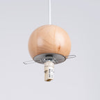 Pendelleuchte PEKKA 1 weiß & naturfarbenes Holz Sollux Lighting