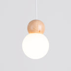 Pendelleuchte PEKKA 3P weiß & naturfarbenes Holz Sollux Lighting
