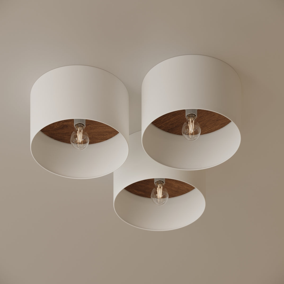 Deckenleuchte TELESTO Weiß & Dunkelbraun Sollux Lighting
