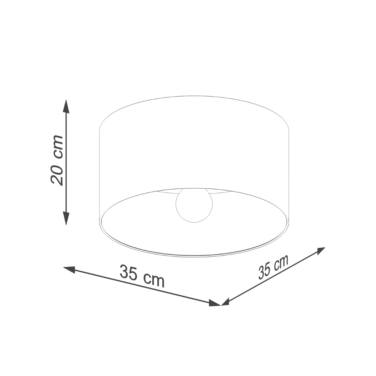 Deckenleuchte TELESTO Weiß & Hellbraun Sollux Lighting