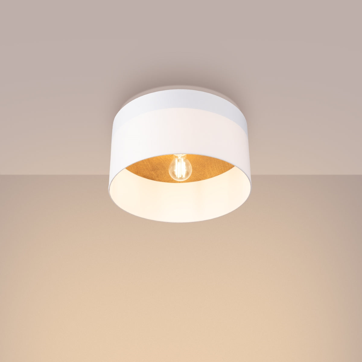 Deckenleuchte TELESTO Weiß & Hellbraun Sollux Lighting
