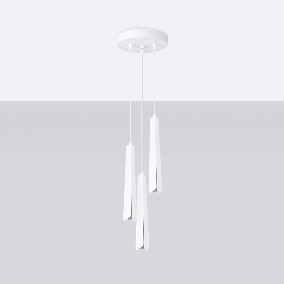 Pendelleuchte PRYSM 3P weiß Sollux Lighting