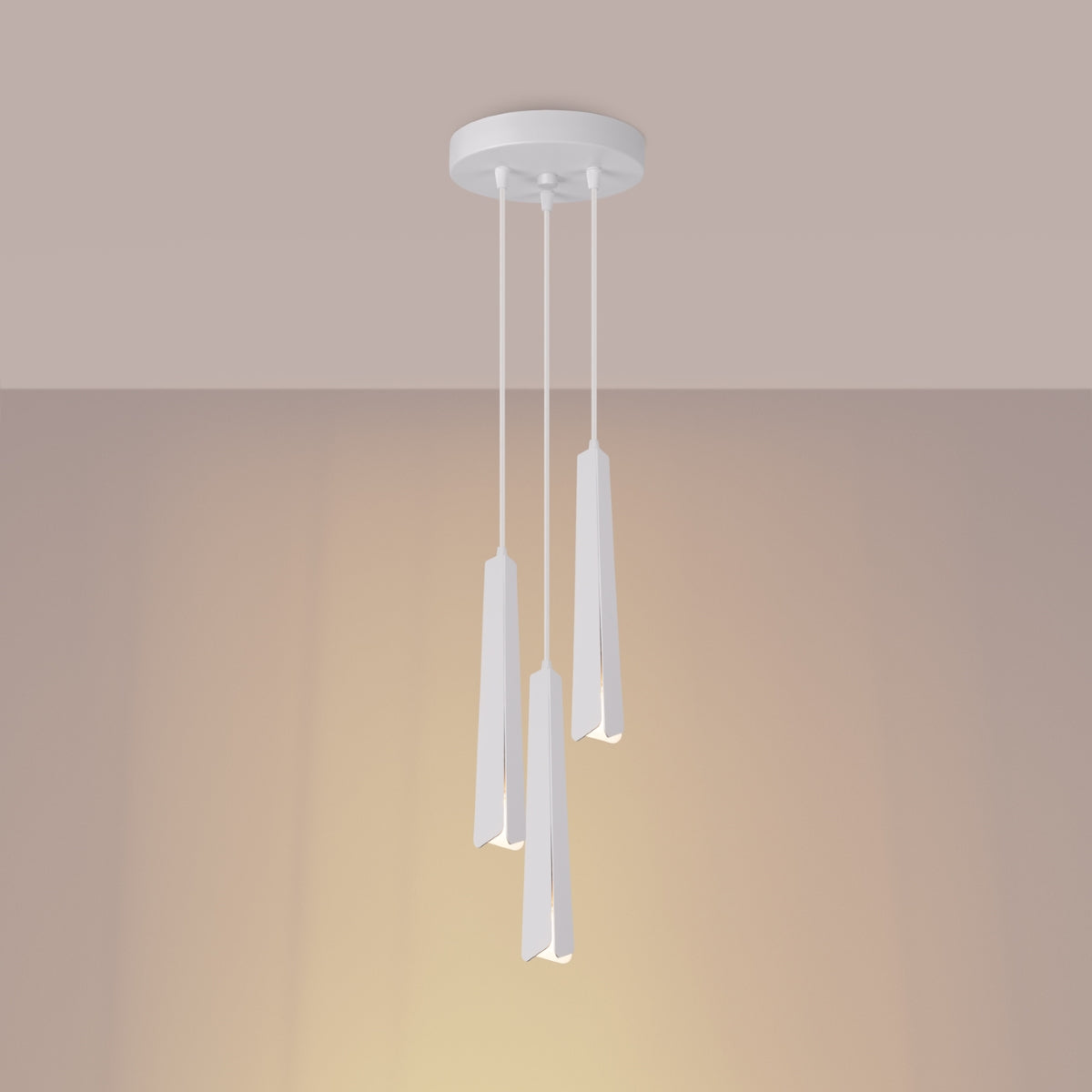 Pendelleuchte PRYSM 3P weiß Sollux Lighting