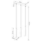 Pendelleuchte PRYSM 3L weiß Sollux Lighting