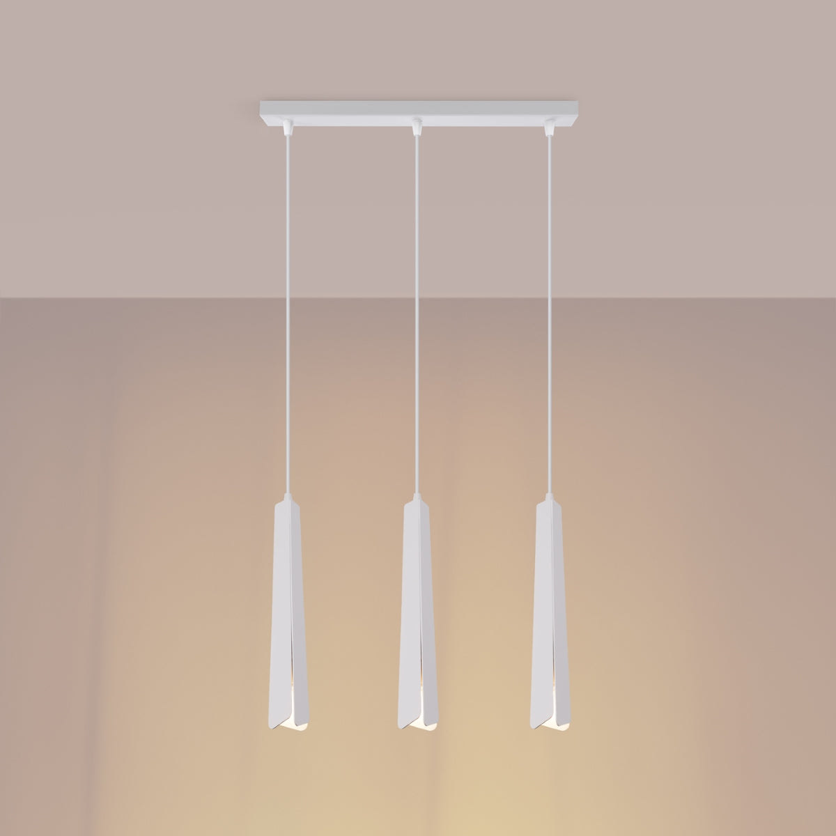 Pendelleuchte PRYSM 3L weiß Sollux Lighting