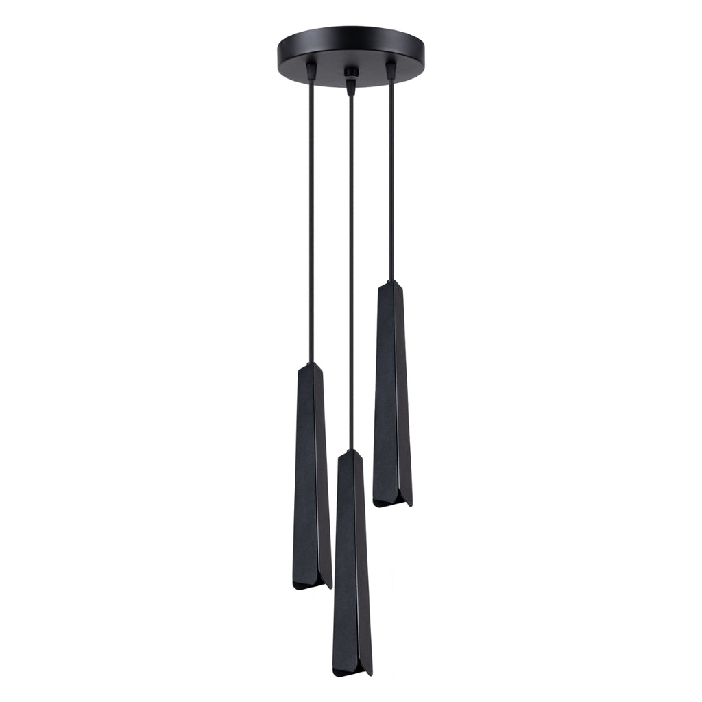Pendelleuchte PRYSM 3P schwarz Sollux Lighting