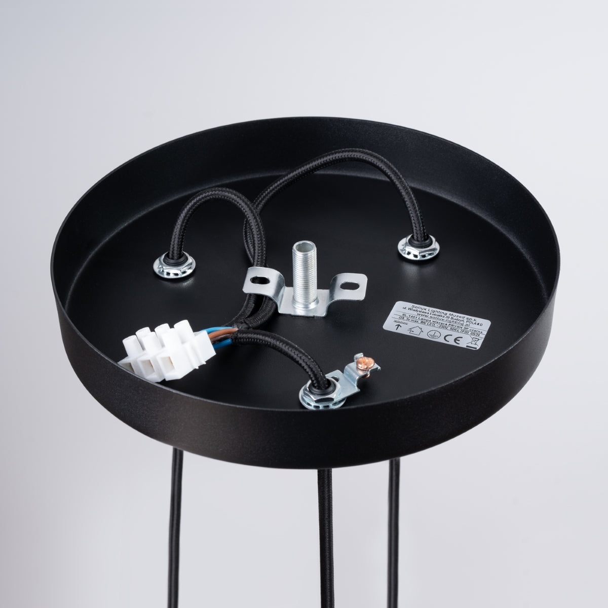 Pendelleuchte PRYSM 3P schwarz Sollux Lighting