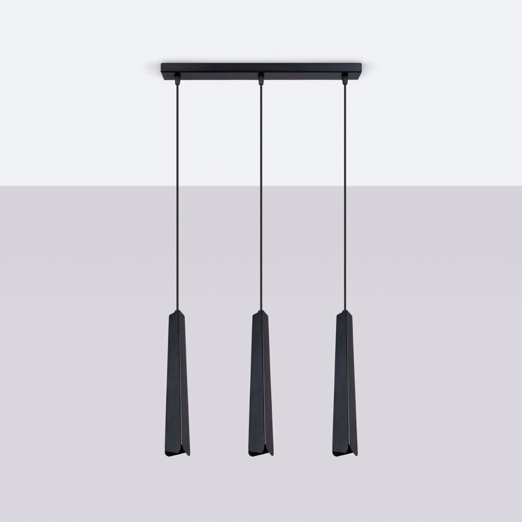 Pendelleuchte PRYSM 3L schwarz Sollux Lighting