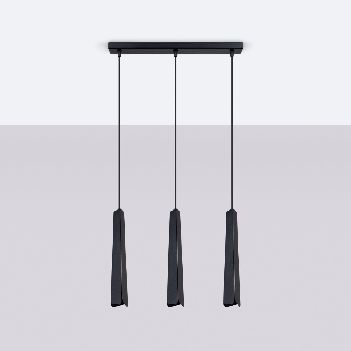 Pendelleuchte PRYSM 3L schwarz Sollux Lighting