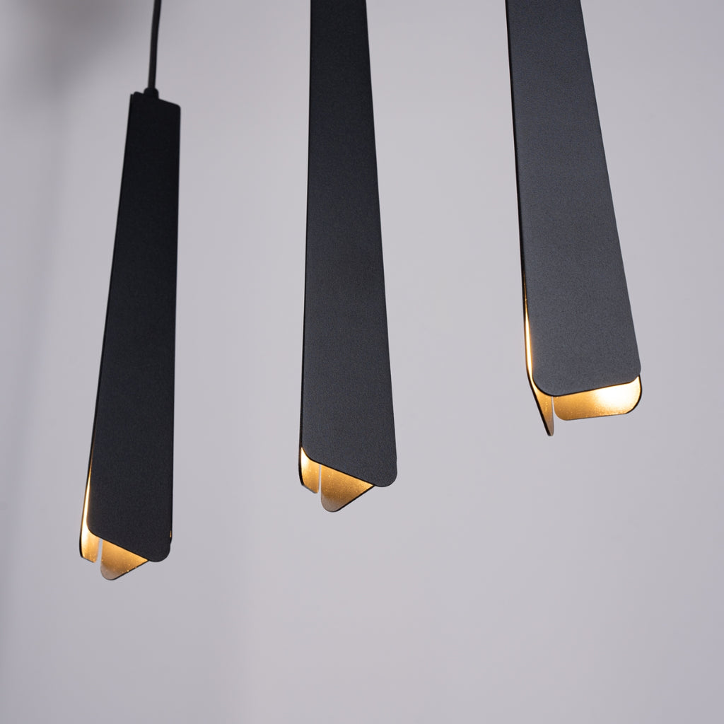 Pendelleuchte PRYSM 3L schwarz Sollux Lighting