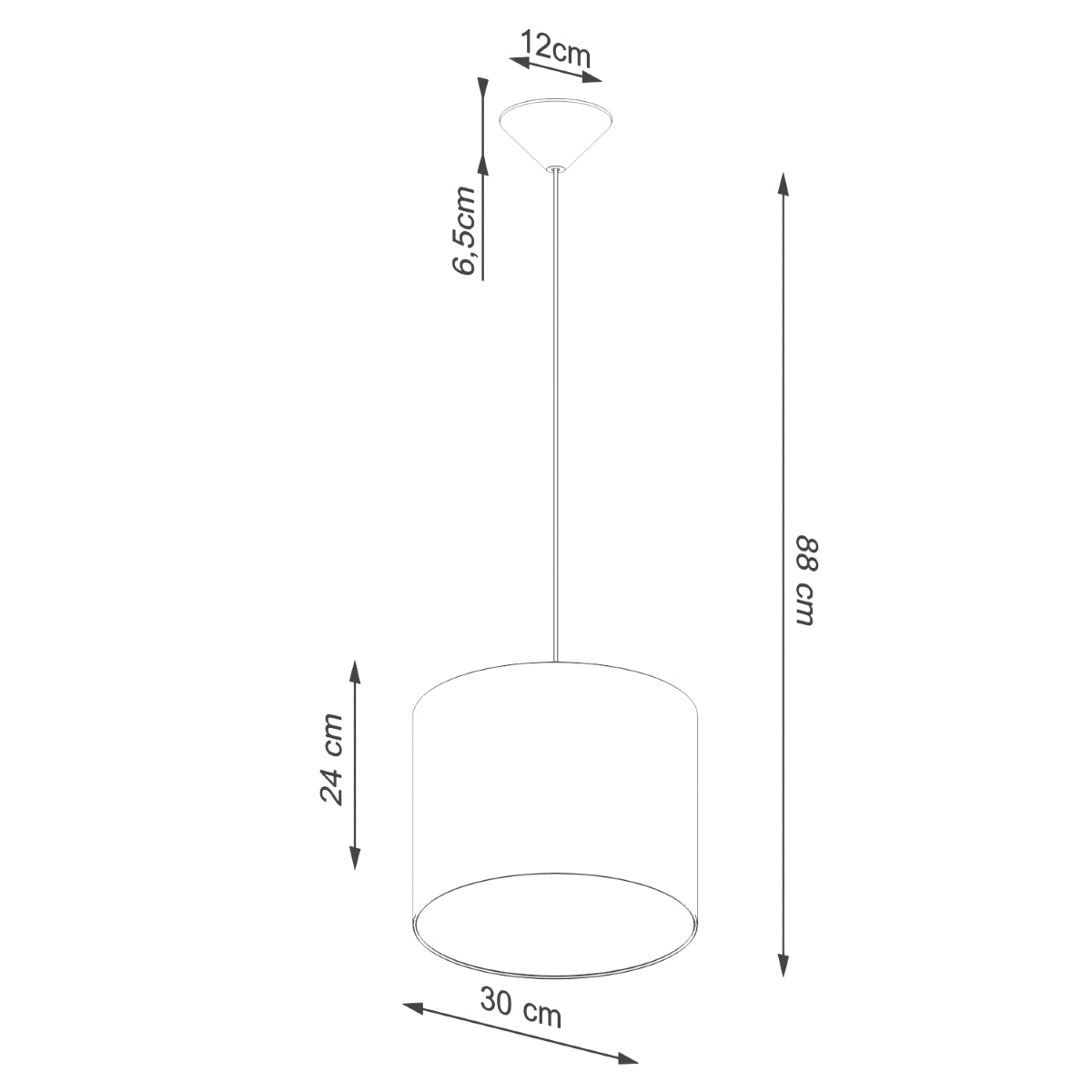 Pendelleuchte NOVA 30 weiß Sollux Lighting