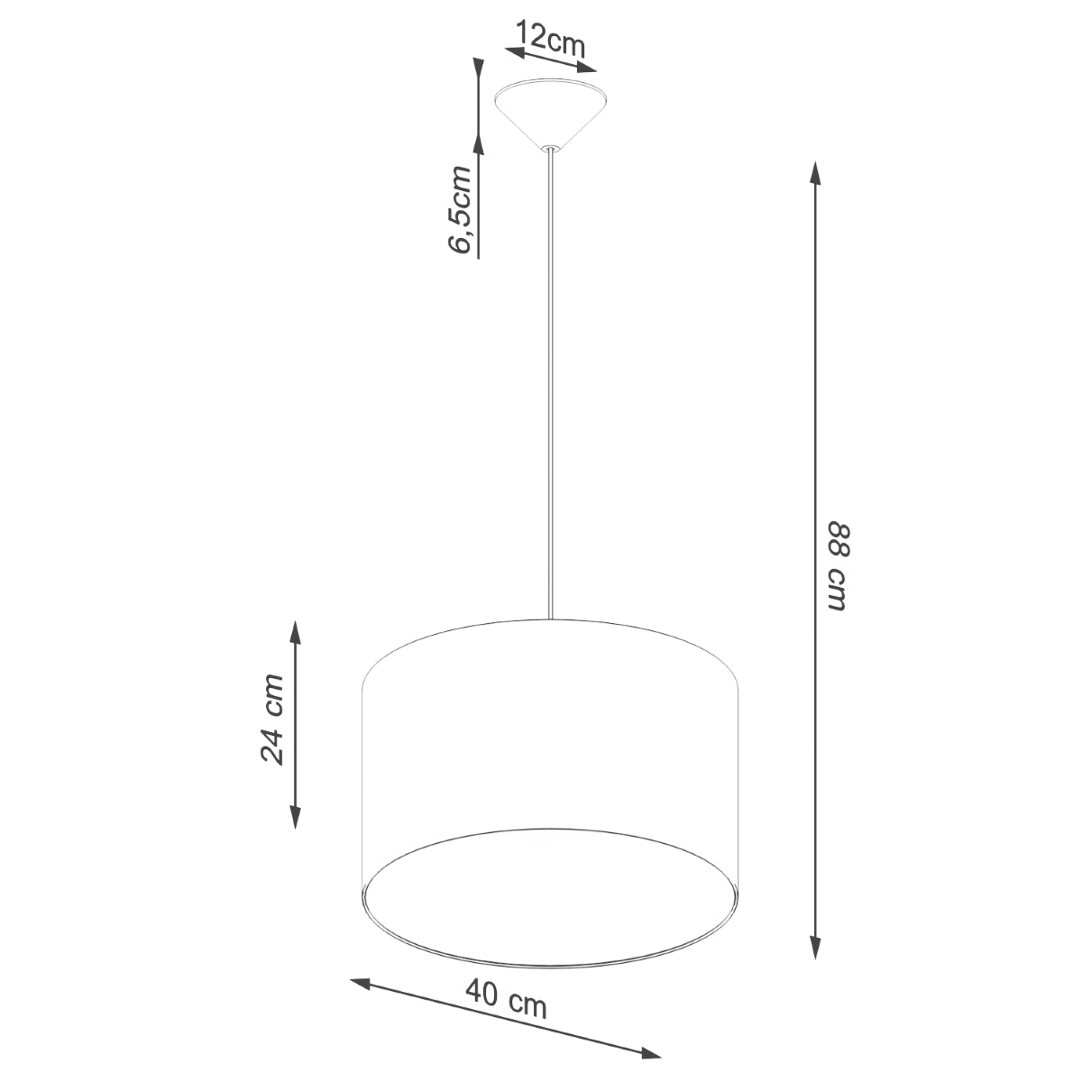 Pendelleuchte NOVA 40 weiß Sollux Lighting