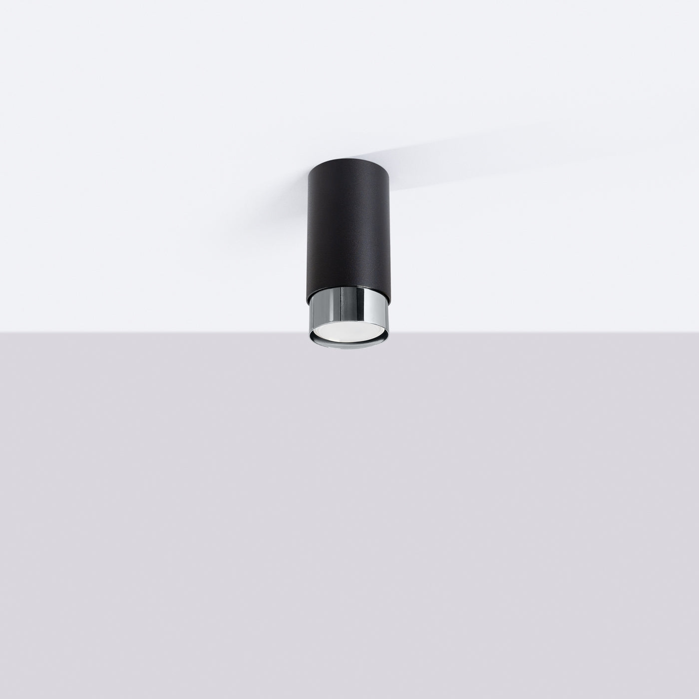 Deckenleuchte - Spot - Strahler NERO 12,5 Schwarz & Chrom Sollux Lighting