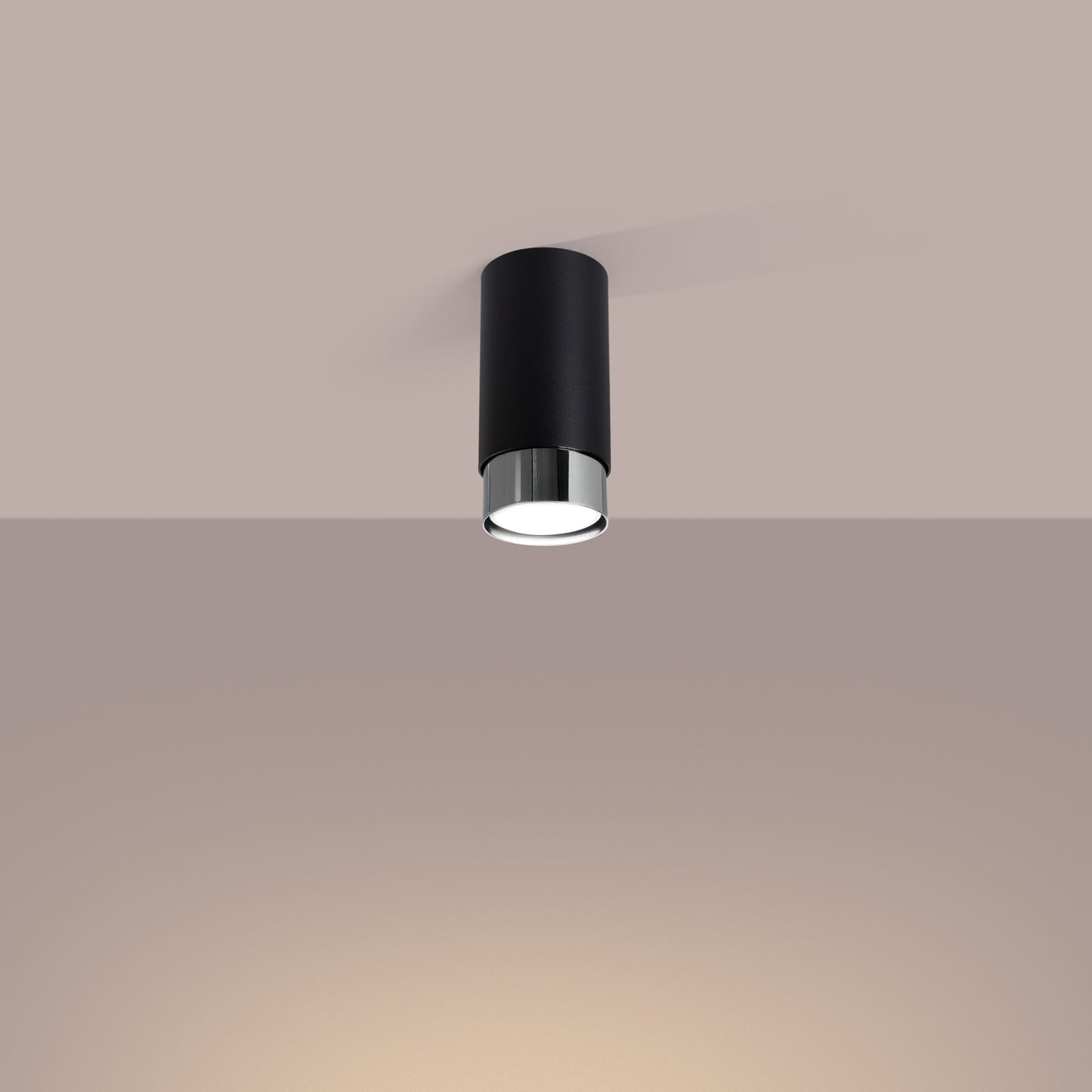 Deckenleuchte - Spot - Strahler NERO 12,5 Schwarz & Chrom Sollux Lighting