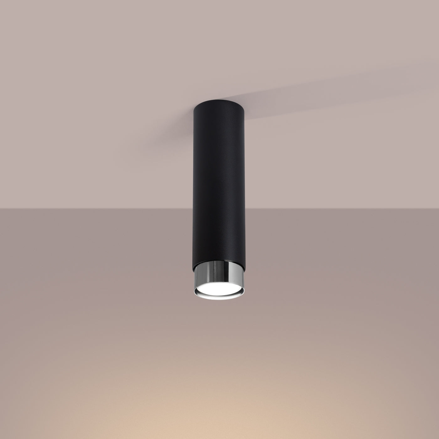 Deckenleuchte - Spot - Strahler NERO 22,5 Schwarz & Chrom Sollux Lighting