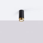 Deckenleuchte - Spot - Strahler NERO 12,5 Schwarz & Golden Sollux Lighting