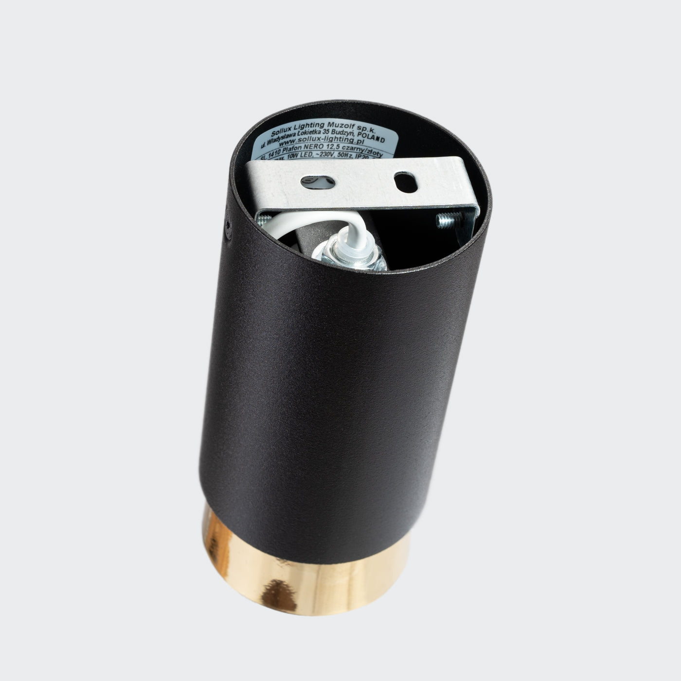 Deckenleuchte - Spot - Strahler NERO 12,5 Schwarz & Golden Sollux Lighting