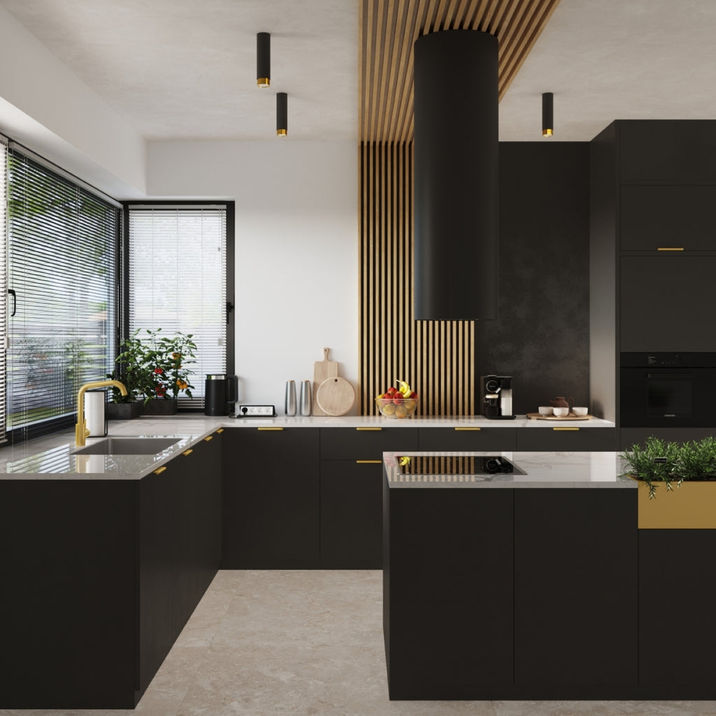 Deckenleuchte - Spot - Strahler NERO 22,5 Schwarz & Golden Sollux Lighting