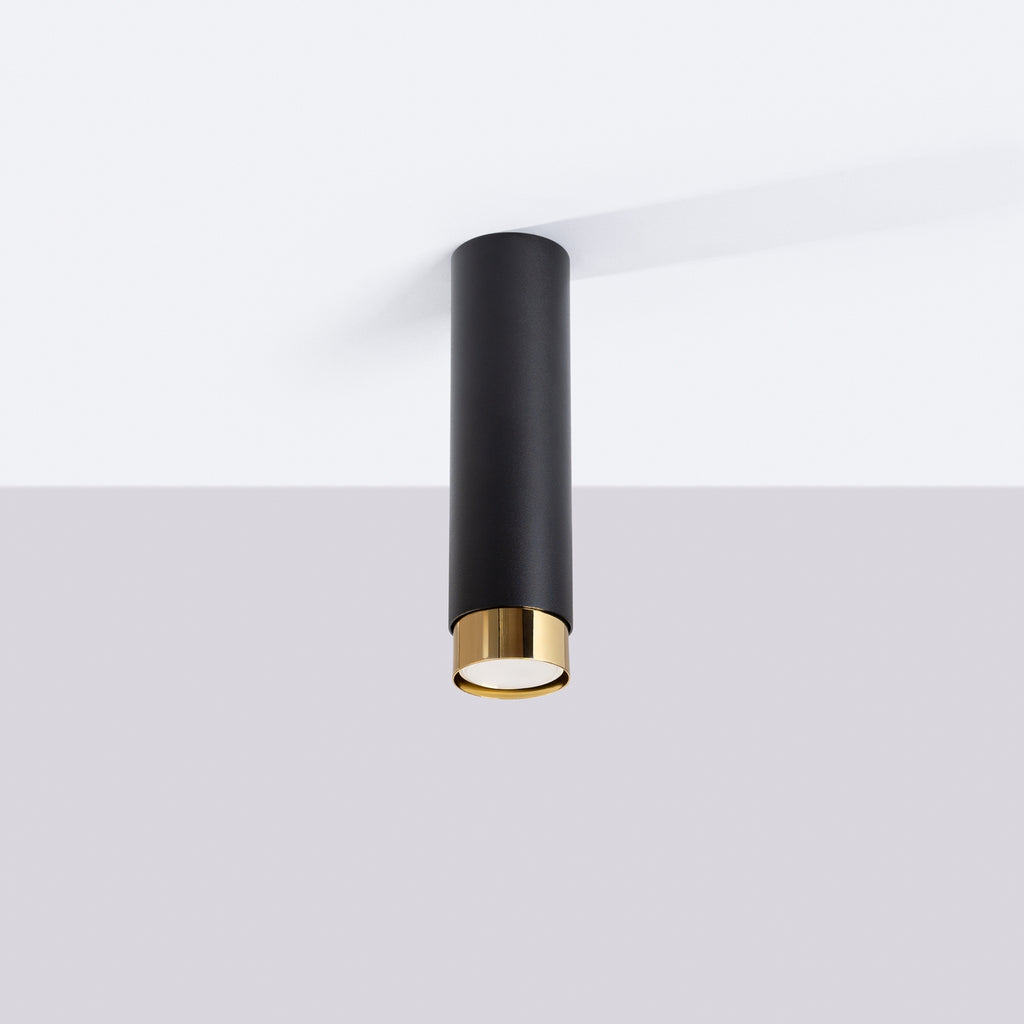 Deckenleuchte - Spot - Strahler NERO 22,5 Schwarz & Golden Sollux Lighting