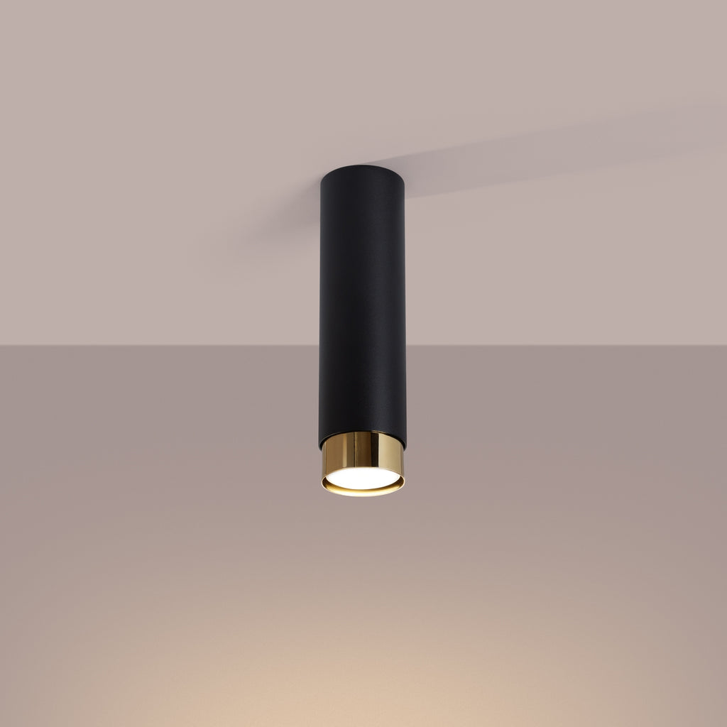 Deckenleuchte - Spot - Strahler NERO 22,5 Schwarz & Golden Sollux Lighting