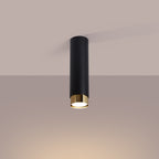Deckenleuchte - Spot - Strahler NERO 22,5 Schwarz & Golden Sollux Lighting