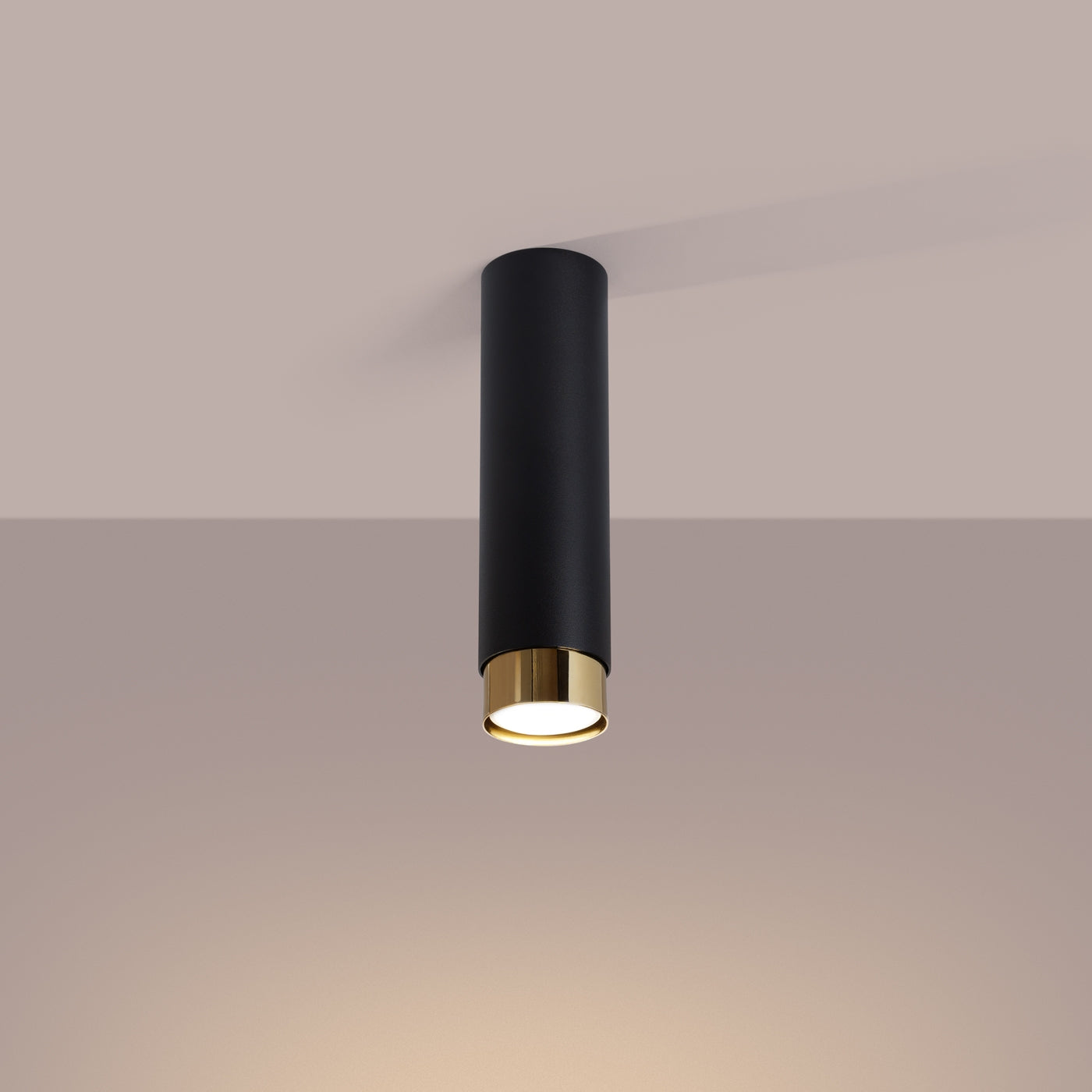 Deckenleuchte - Spot - Strahler NERO 22,5 Schwarz & Golden Sollux Lighting