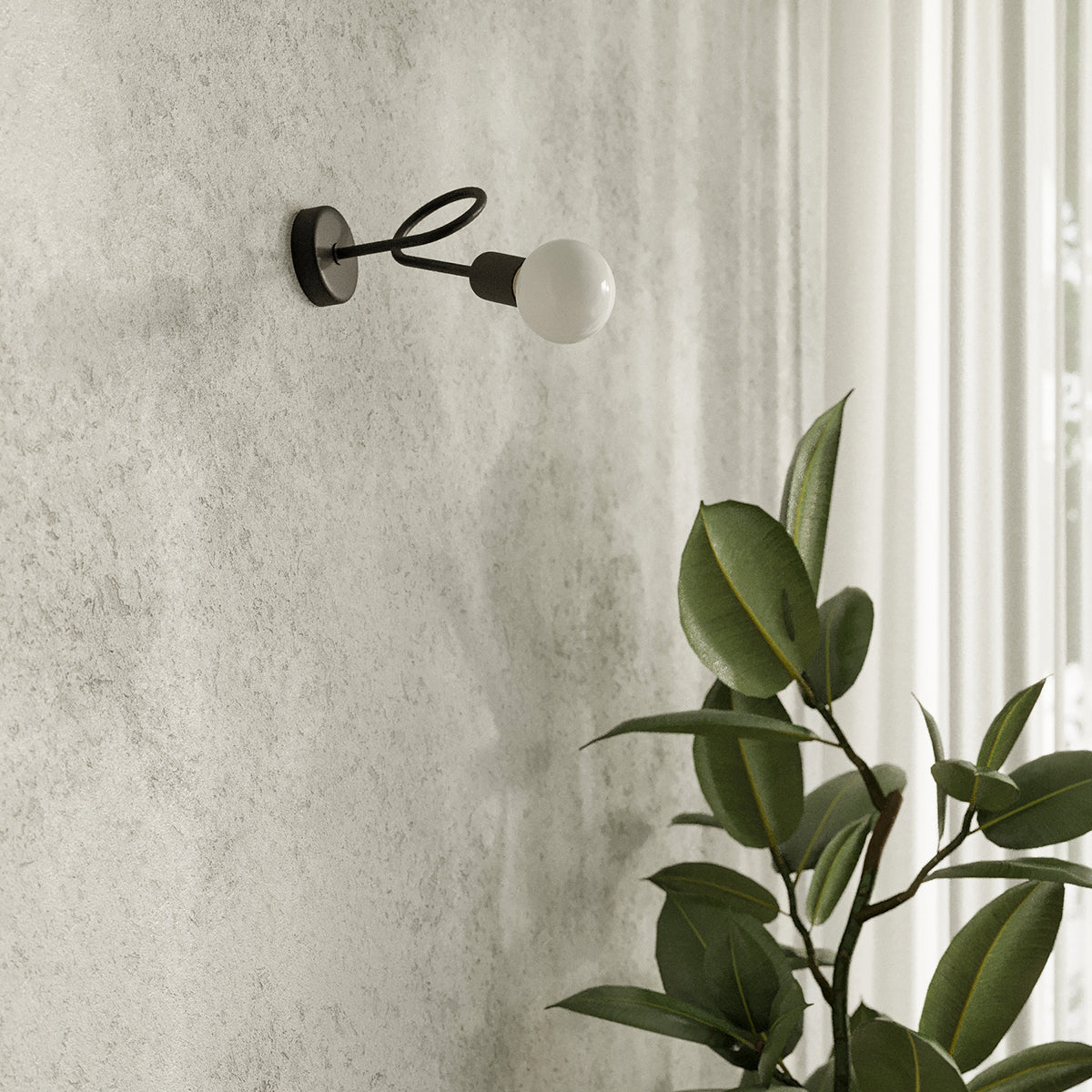 Wandleuchte LOOP schwarz Sollux Lighting