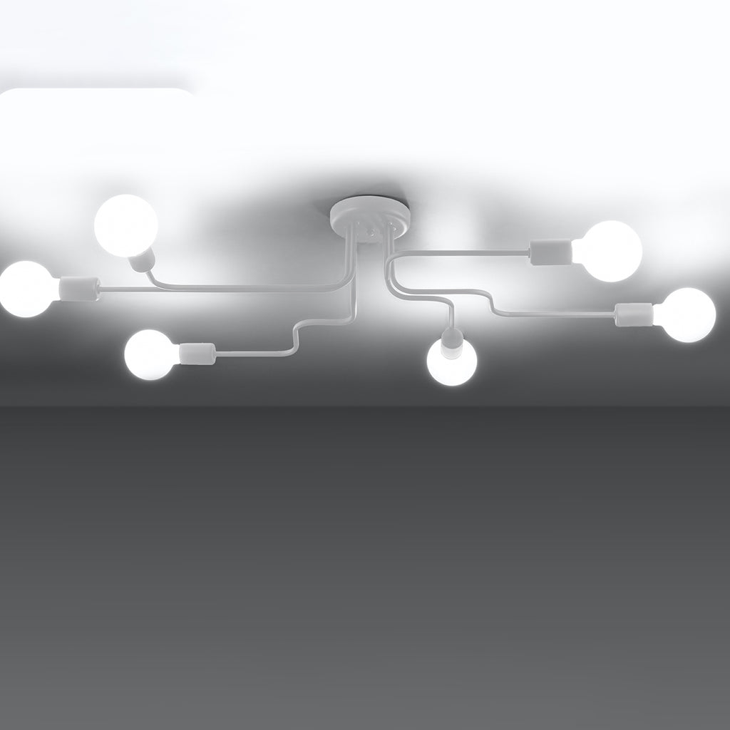 Deckenleuchte VECTOR 6 weiß Sollux Lighting