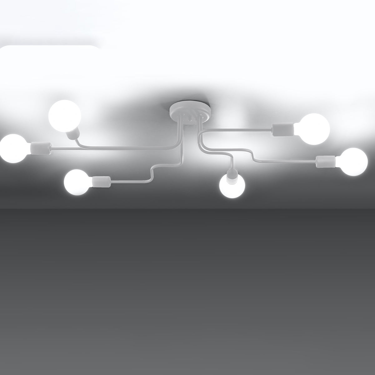 Deckenleuchte VECTOR 6 weiß Sollux Lighting