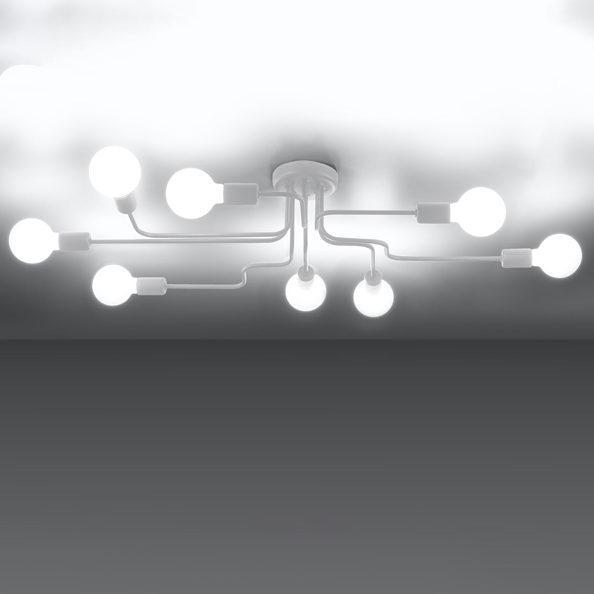 Deckenleuchte VECTOR 8 weiß Sollux Lighting
