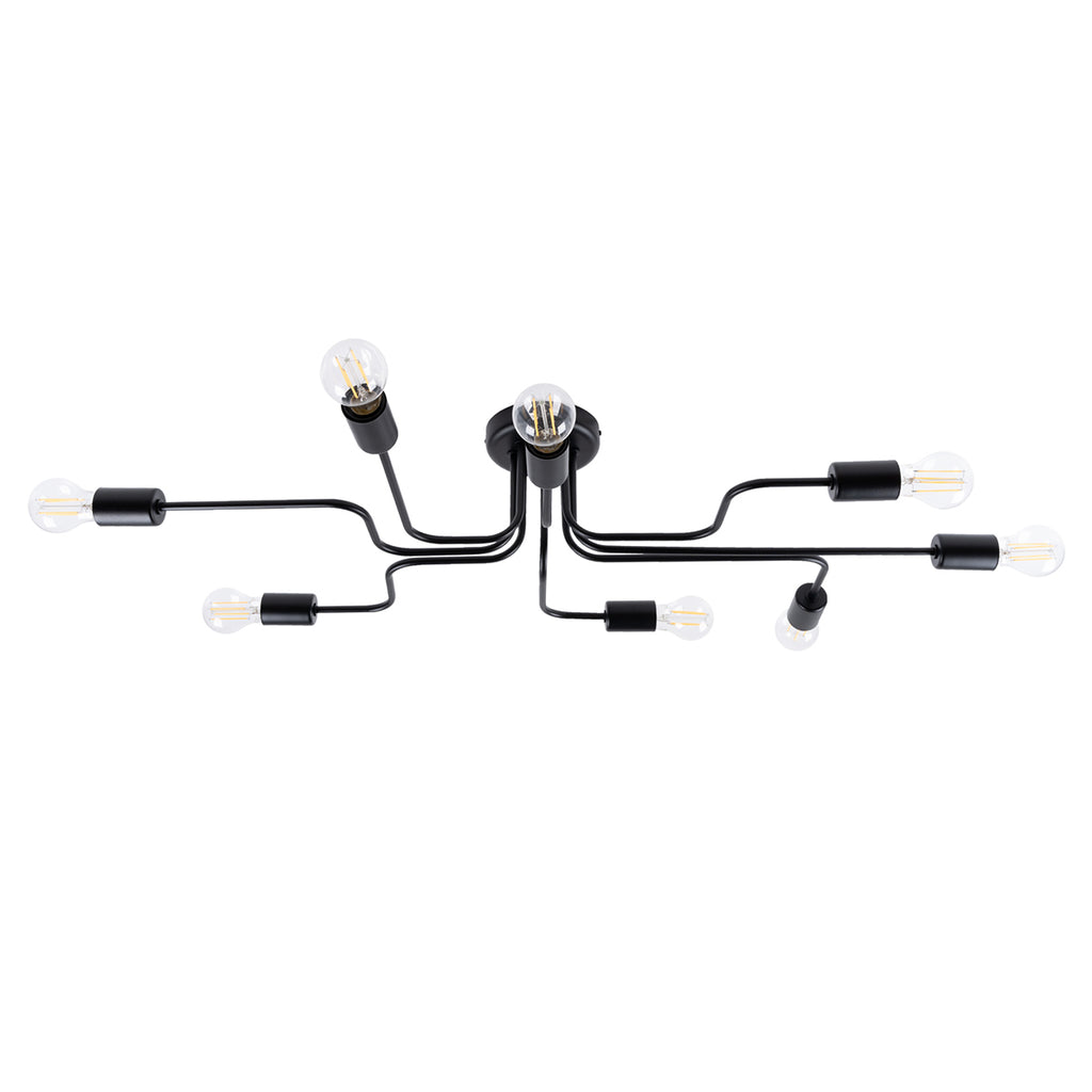 Deckenleuchte VECTOR 8 schwarz Sollux Lighting