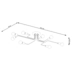 Deckenleuchte VECTOR 8 schwarz Sollux Lighting