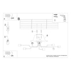 Deckenleuchte VECTOR 8 schwarz Sollux Lighting