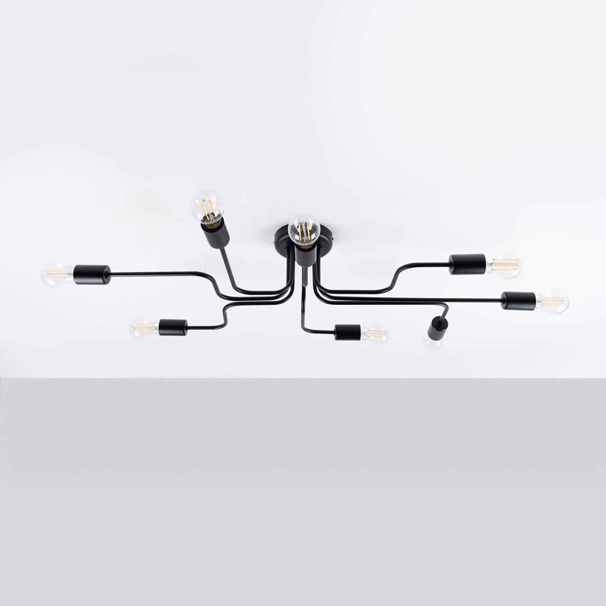 Deckenleuchte VECTOR 8 schwarz Sollux Lighting