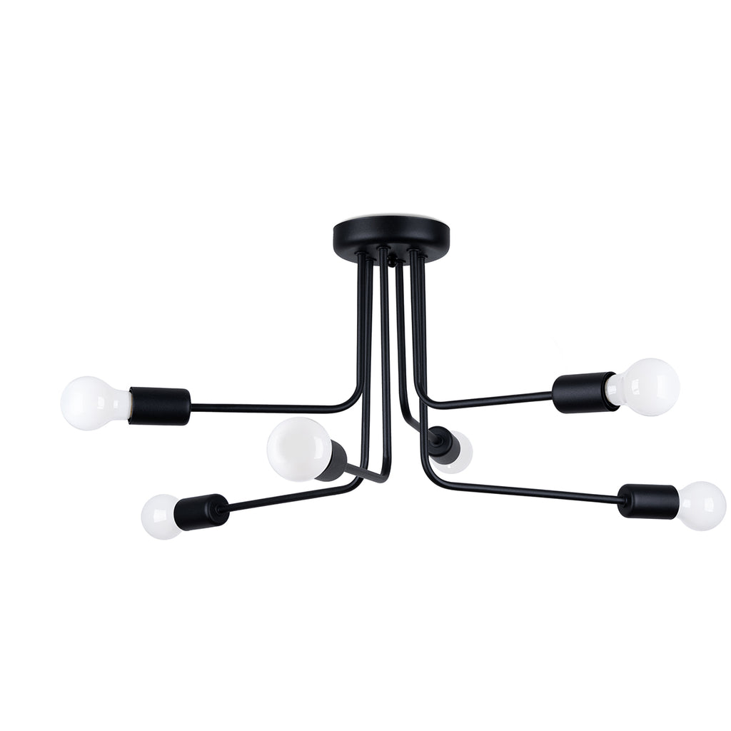 Deckenleuchte NORAH 6 schwarz Sollux Lighting