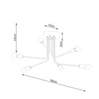 Deckenleuchte NORAH 6 schwarz Sollux Lighting