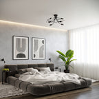 Deckenleuchte LEVAR schwarz Sollux Lighting