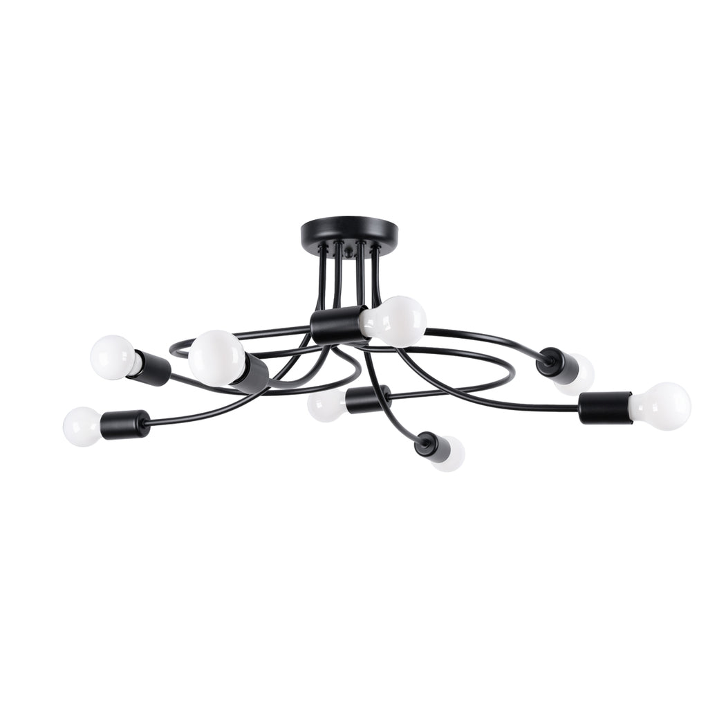 Deckenleuchte LEVAR 8 schwarz Sollux Lighting