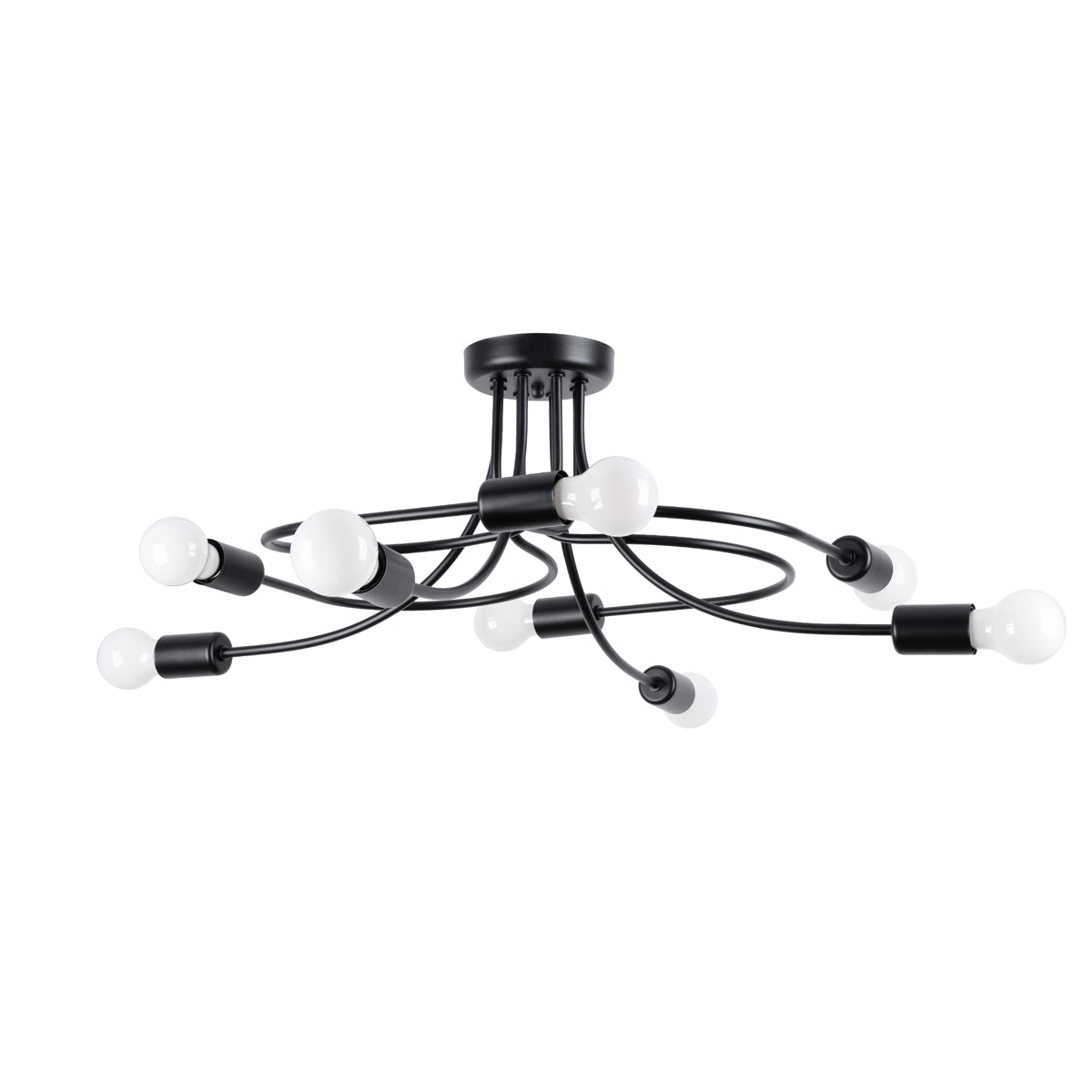 Deckenleuchte LEVAR 8 schwarz Sollux Lighting