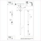 Pendelleuchte BLISS 1 Schwarz Sollux Lighting