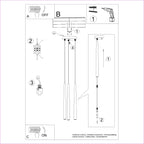 Pendelleuchte BLISS 3P Schwarz Sollux Lighting