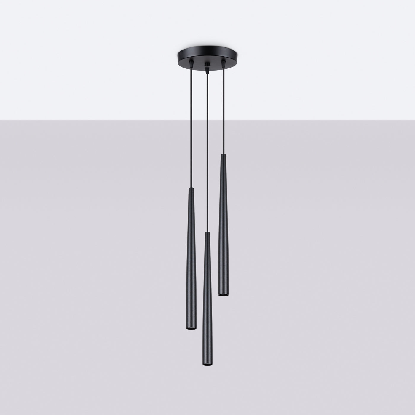 Pendelleuchte BLISS 3P Schwarz Sollux Lighting