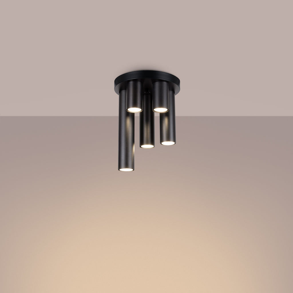 Deckenleuchte - Spot - Strahler  LAGOS 5P Schwarz Sollux Lighting