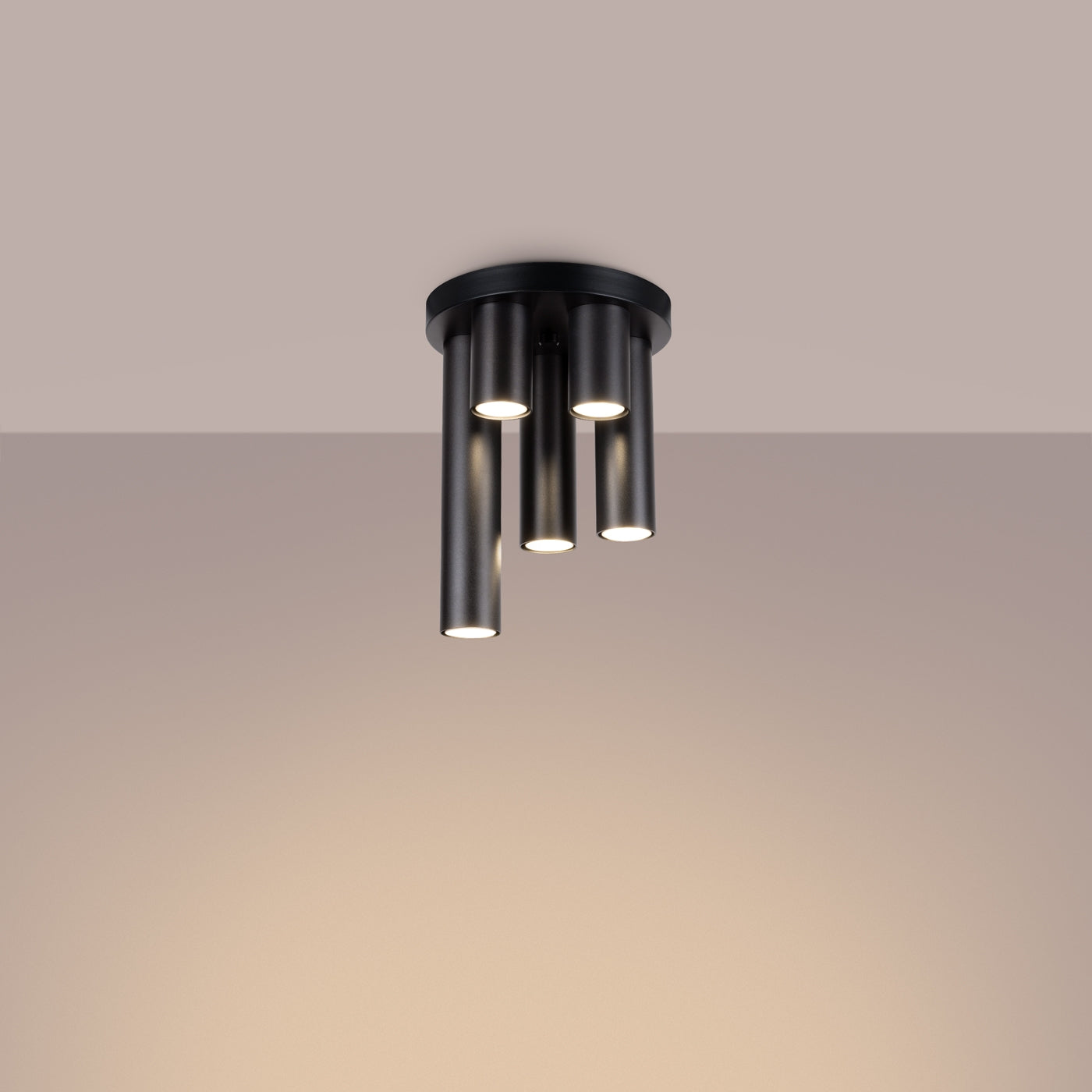 Deckenleuchte - Spot - Strahler  LAGOS 5P Schwarz Sollux Lighting