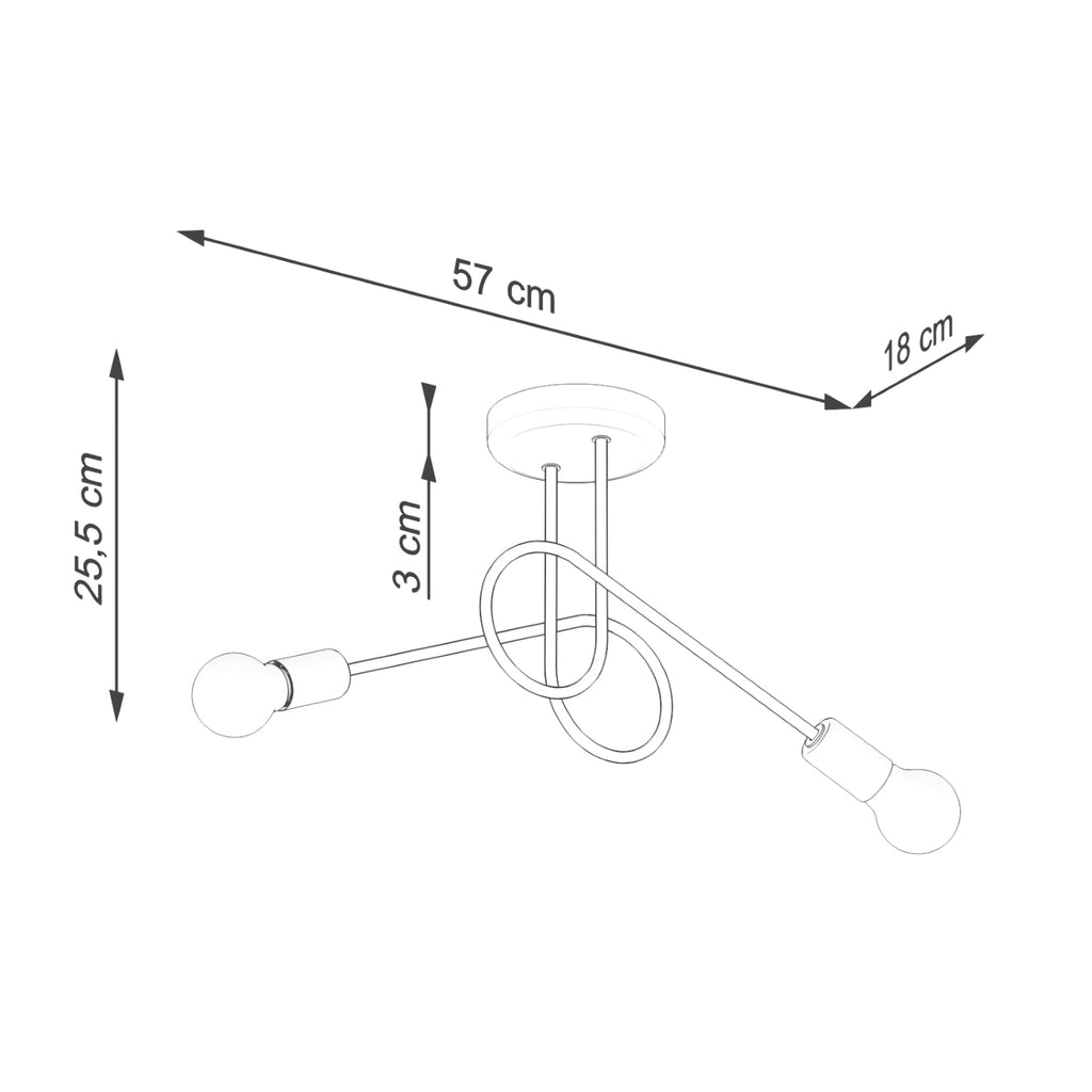 Pendelleuchte LOOP 2 Weiß Sollux Lighting