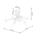 Pendelleuchte 5 Weiß Sollux Lighting