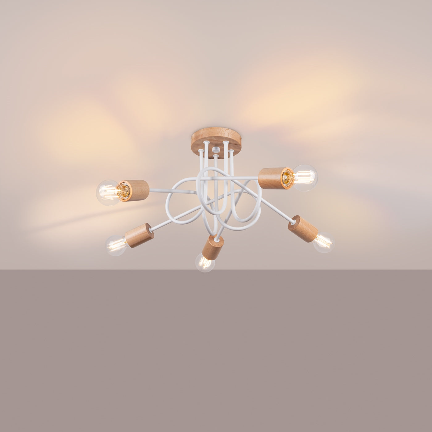 Pendelleuchte 5 Weiß Sollux Lighting