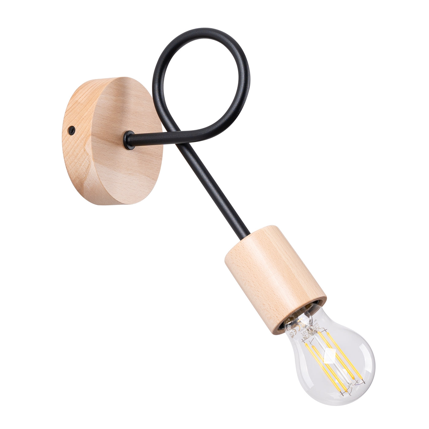 Wandleuchte EMBER Schwarz Sollux Lighting