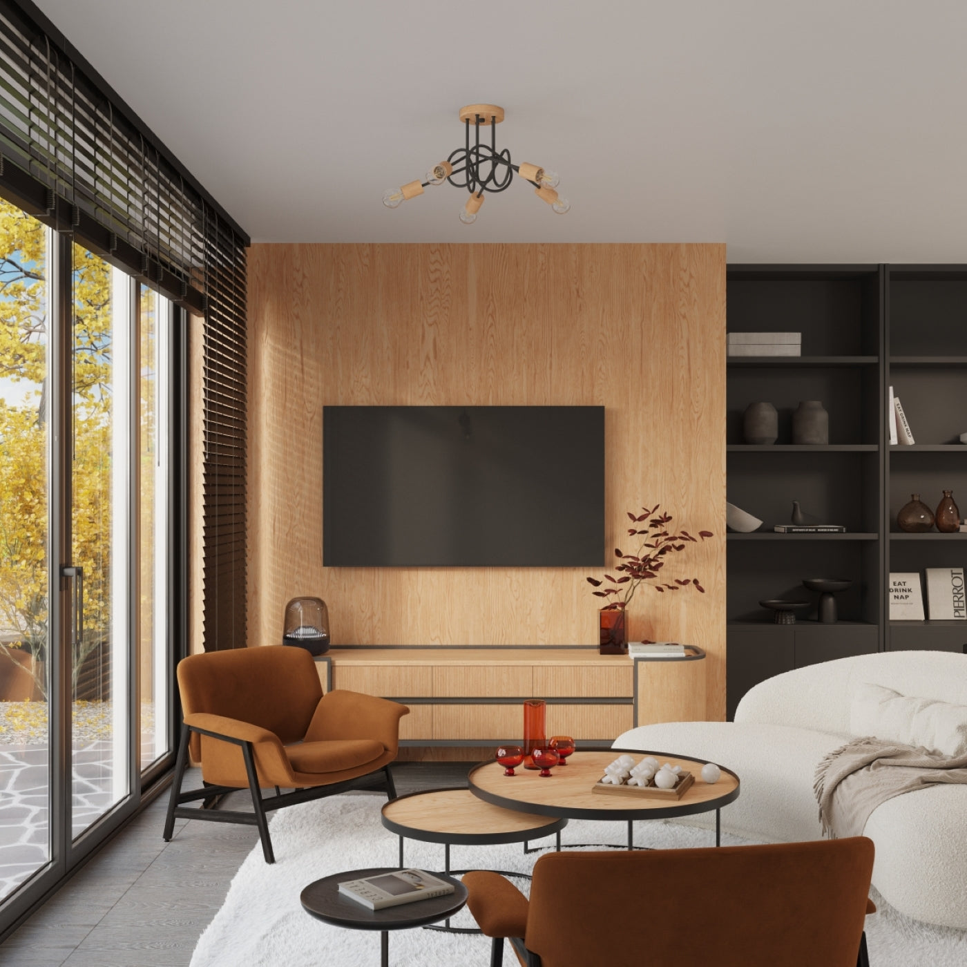 Wandleuchte EMBER Schwarz Sollux Lighting