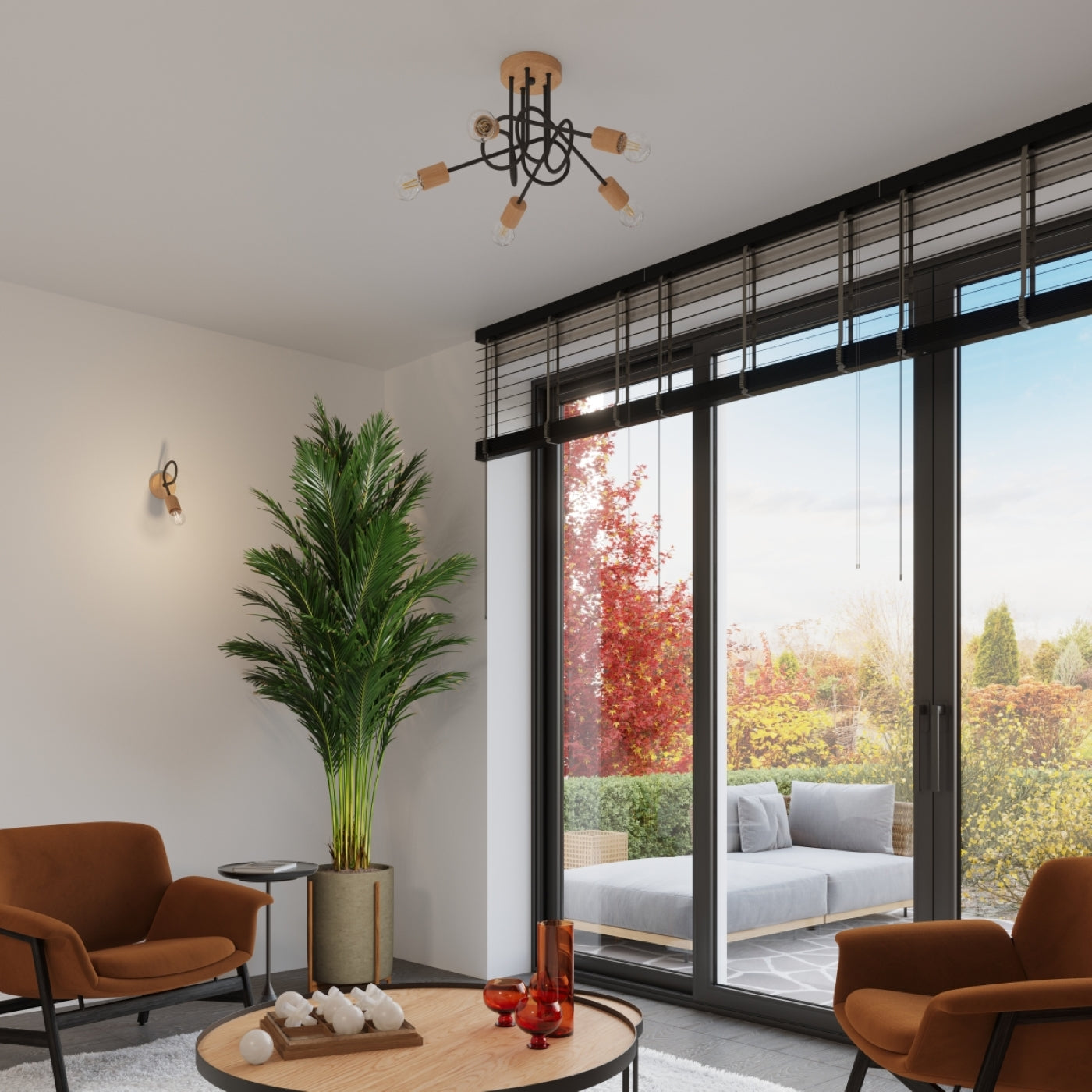 Wandleuchte EMBER Schwarz Sollux Lighting